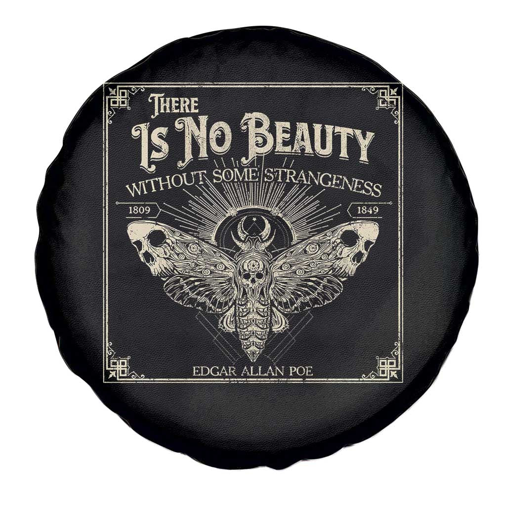 Funny Skull Moth Spare Tire Cover There Is No Beauty Without Some Strangeness Edgar Poe