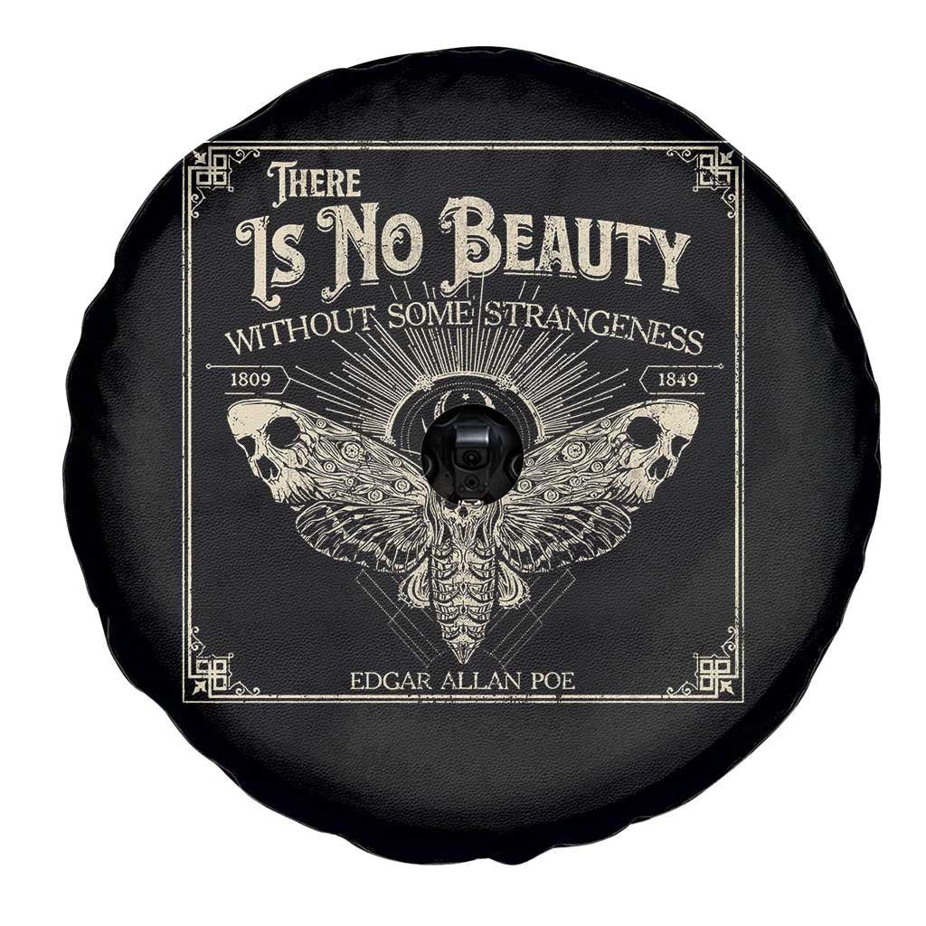 Funny Skull Moth Spare Tire Cover There Is No Beauty Without Some Strangeness Edgar Poe