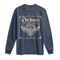 Funny Skull Moth Long Sleeve Shirt There Is No Beauty Without Some Strangeness Edgar Poe