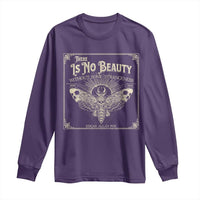 Funny Skull Moth Long Sleeve Shirt There Is No Beauty Without Some Strangeness Edgar Poe