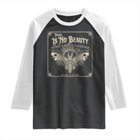 Funny Skull Moth Raglan Shirt There Is No Beauty Without Some Strangeness Edgar Poe