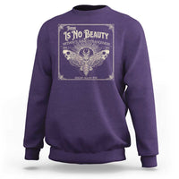 Funny Skull Moth Sweatshirt There Is No Beauty Without Some Strangeness Edgar Poe