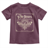 Funny Skull Moth Toddler T Shirt There Is No Beauty Without Some Strangeness Edgar Poe