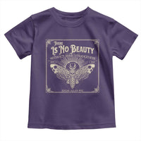 Funny Skull Moth Toddler T Shirt There Is No Beauty Without Some Strangeness Edgar Poe