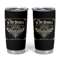 Funny Skull Moth Tumbler Cup There Is No Beauty Without Some Strangeness Edgar Poe