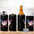 Funny Ice Cream Baseball Drip American Flag 4 in 1 Can Cooler Tumbler 4th Of July