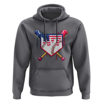 Funny Ice Cream Baseball Drip American Flag Hoodie 4th Of July