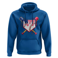 Funny Ice Cream Baseball Drip American Flag Hoodie 4th Of July