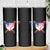 Funny Ice Cream Baseball Drip American Flag Skinny Tumbler 4th Of July