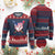 Funny Ice Cream Baseball Drip American Flag Knitted Sweatshirt 4th Of July - Wonder Print Shop