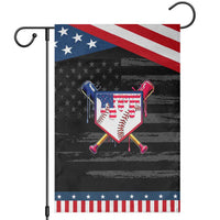 Funny Ice Cream Baseball Drip American Flag Garden Flag 4th Of July