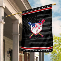 Funny Ice Cream Baseball Drip American Flag Garden Flag 4th Of July