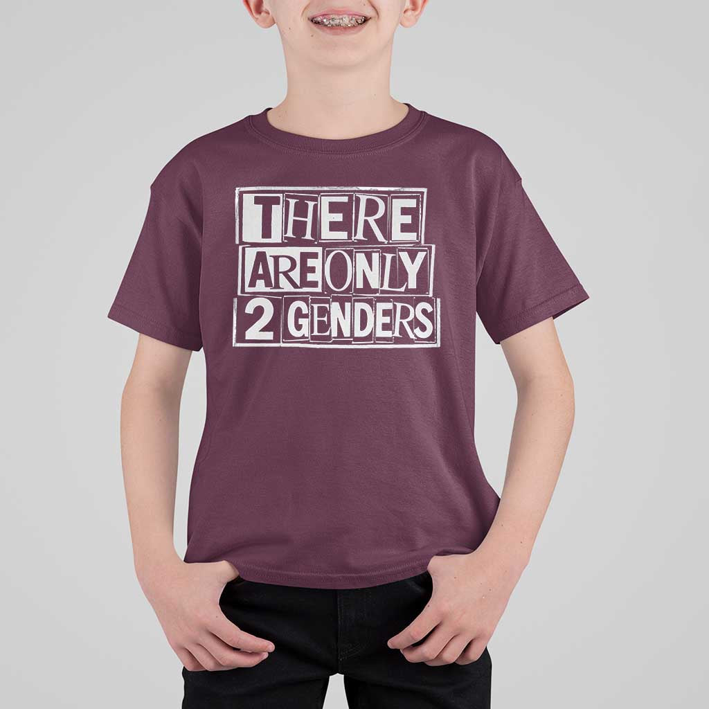 Funny There Are Only 2 Genders Male And Female T Shirt For Kid