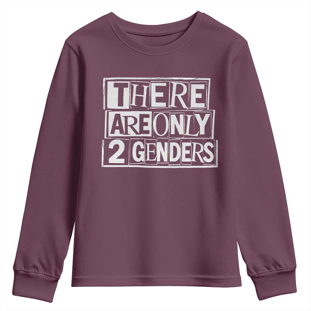 Funny There Are Only 2 Genders Male And Female Youth Sweatshirt