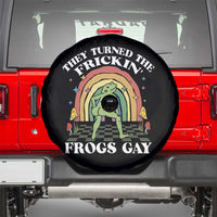 Funny They Turned The Frickin Frogs Gay Spare Tire Cover Gay Frog LGBT Rainbow