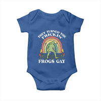 Funny They Turned The Frickin Frogs Gay Baby Onesie Gay Frog LGBT Rainbow