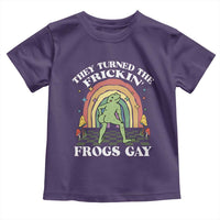 Funny They Turned The Frickin Frogs Gay Toddler T Shirt Gay Frog LGBT Rainbow