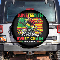 Juneteenth Breaking Every Chain Since 1865 Spare Tire Cover Hand Fist Freedom