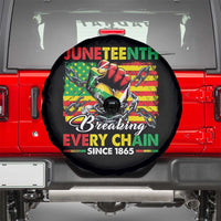 Juneteenth Breaking Every Chain Since 1865 Spare Tire Cover Hand Fist Freedom