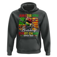 Juneteenth Breaking Every Chain Since 1865 Hoodie Hand Fist Freedom