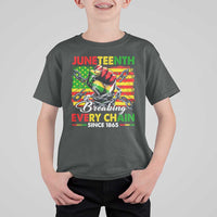 Juneteenth Breaking Every Chain Since 1865 T Shirt For Kid Hand Fist Freedom