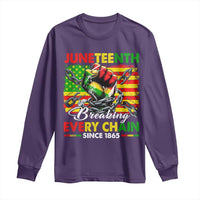 Juneteenth Breaking Every Chain Since 1865 Long Sleeve Shirt Hand Fist Freedom