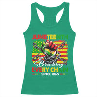 Juneteenth Breaking Every Chain Since 1865 Racerback Tank Top Hand Fist Freedom