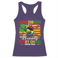 Juneteenth Breaking Every Chain Since 1865 Racerback Tank Top Hand Fist Freedom