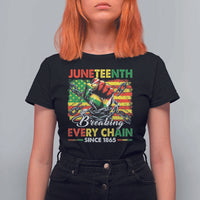 Juneteenth Breaking Every Chain Since 1865 T Shirt For Women Hand Fist Freedom