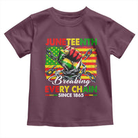 Juneteenth Breaking Every Chain Since 1865 Toddler T Shirt Hand Fist Freedom
