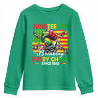 Juneteenth Breaking Every Chain Since 1865 Youth Sweatshirt Hand Fist Freedom