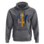 Funny Barbadian American Pride Barbados USA Flag Trident Hoodie