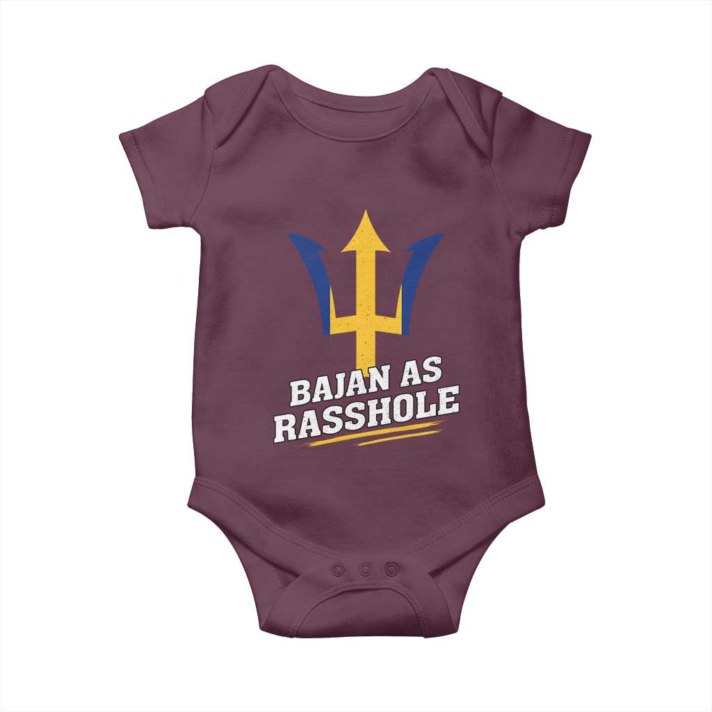 Funny Bajan As Rasshole Baby Onesie Barbados Tridents
