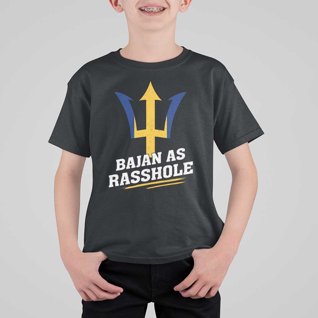 Funny Bajan As Rasshole T Shirt For Kid Barbados Tridents