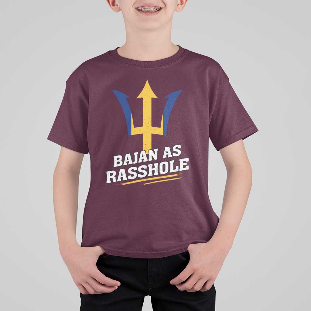 Funny Bajan As Rasshole T Shirt For Kid Barbados Tridents