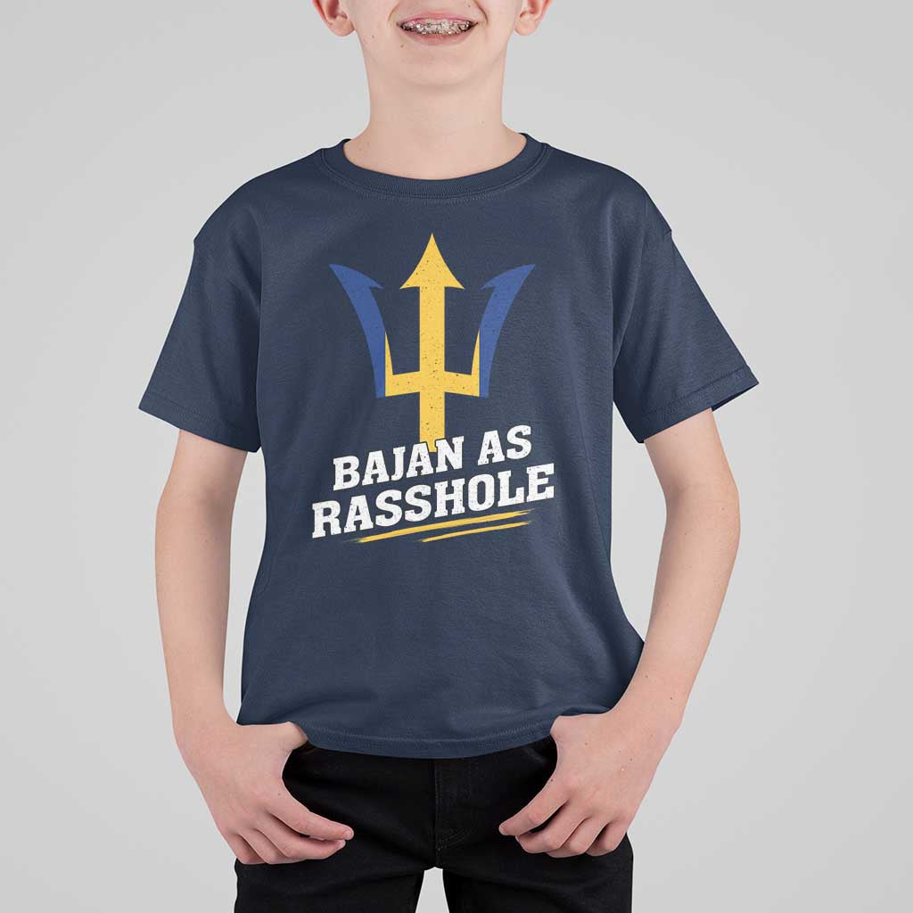 Funny Bajan As Rasshole T Shirt For Kid Barbados Tridents