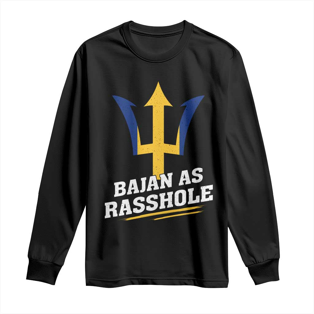 Funny Bajan As Rasshole Long Sleeve Shirt Barbados Tridents