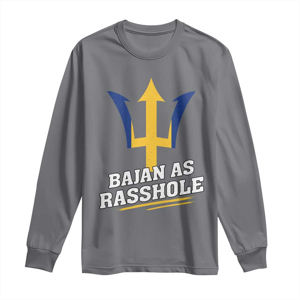 Funny Bajan As Rasshole Long Sleeve Shirt Barbados Tridents