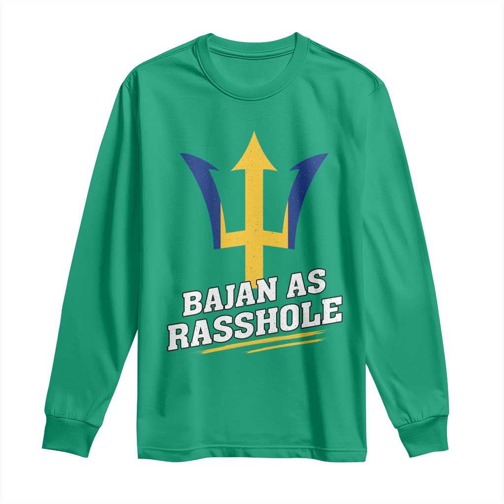Funny Bajan As Rasshole Long Sleeve Shirt Barbados Tridents