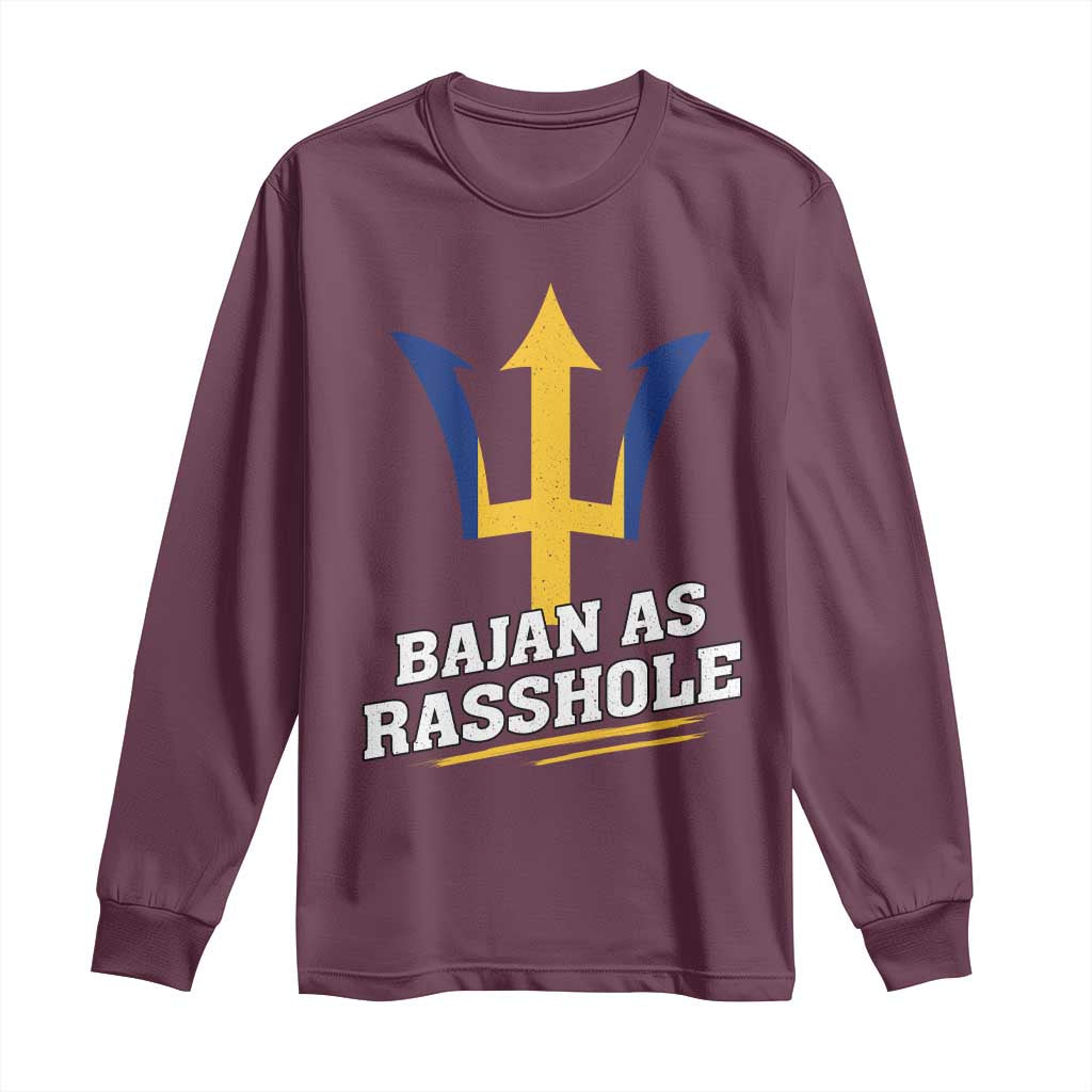 Funny Bajan As Rasshole Long Sleeve Shirt Barbados Tridents