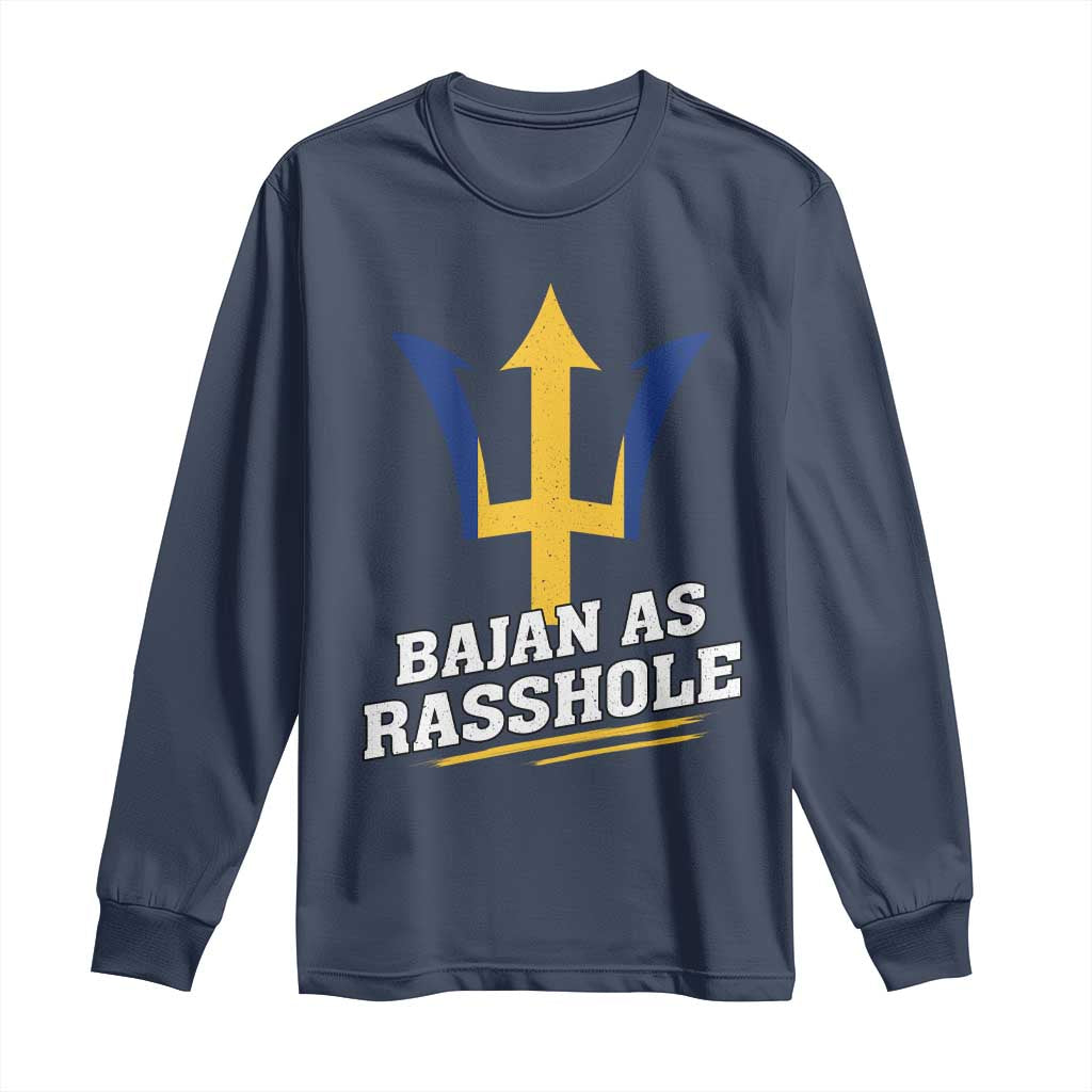 Funny Bajan As Rasshole Long Sleeve Shirt Barbados Tridents