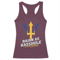 Funny Bajan As Rasshole Racerback Tank Top Barbados Tridents