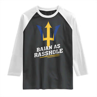 Funny Bajan As Rasshole Raglan Shirt Barbados Tridents