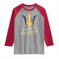 Funny Bajan As Rasshole Raglan Shirt Barbados Tridents