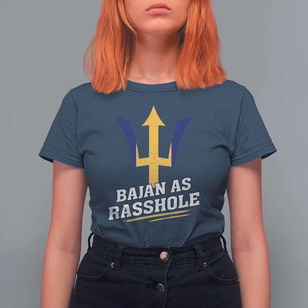 Funny Bajan As Rasshole T Shirt For Women Barbados Tridents