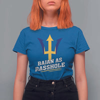 Funny Bajan As Rasshole T Shirt For Women Barbados Tridents