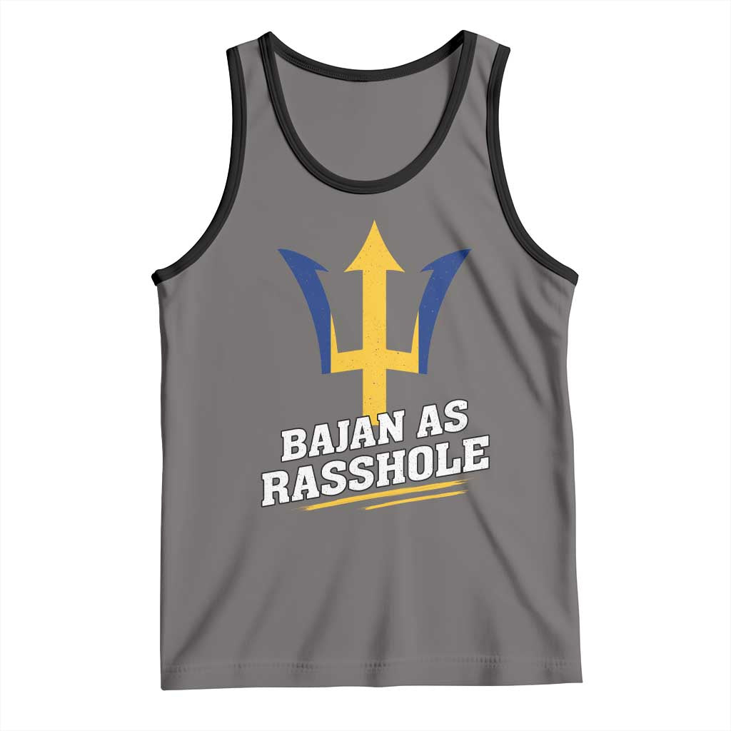 Funny Bajan As Rasshole Tank Top Barbados Tridents