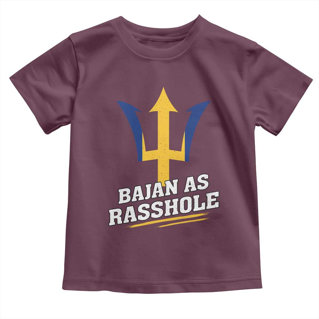 Funny Bajan As Rasshole Toddler T Shirt Barbados Tridents