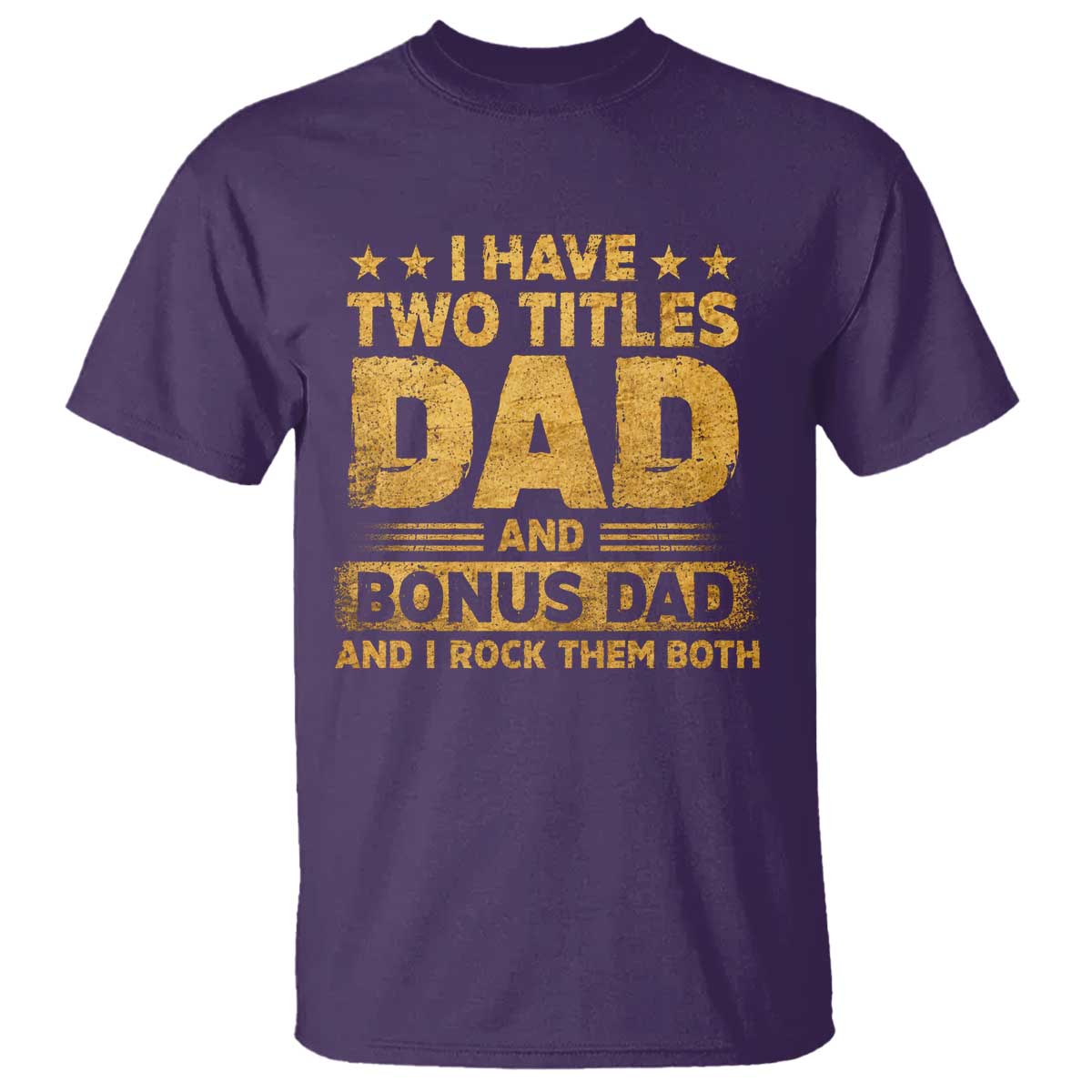 I Have Two Titles Dad And Bonus Dad I Rock Them Both T Shirt Vintage Father's Day Gift