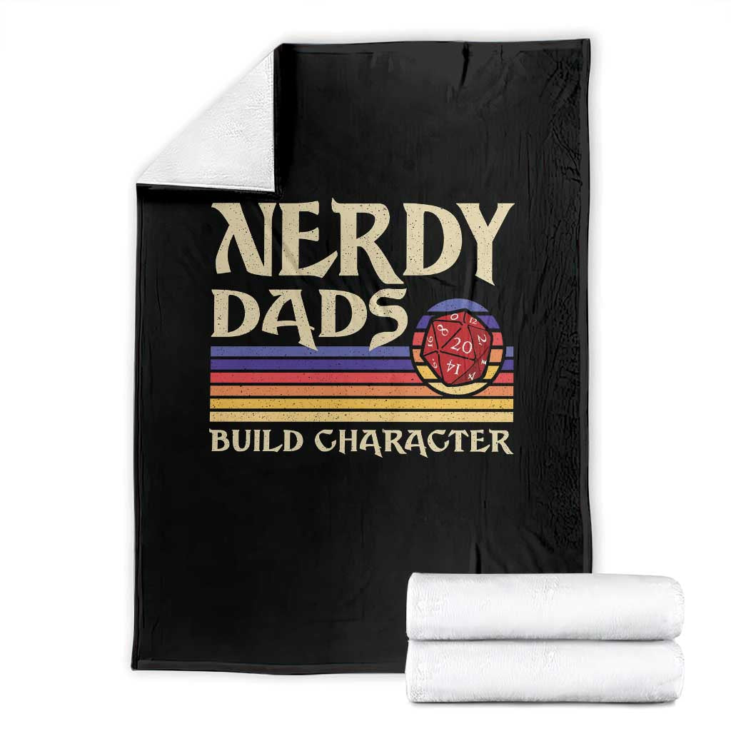 Nerdy Dad Throw Blanket Funny Fathers Day RPG Gaming D20 Tabletop